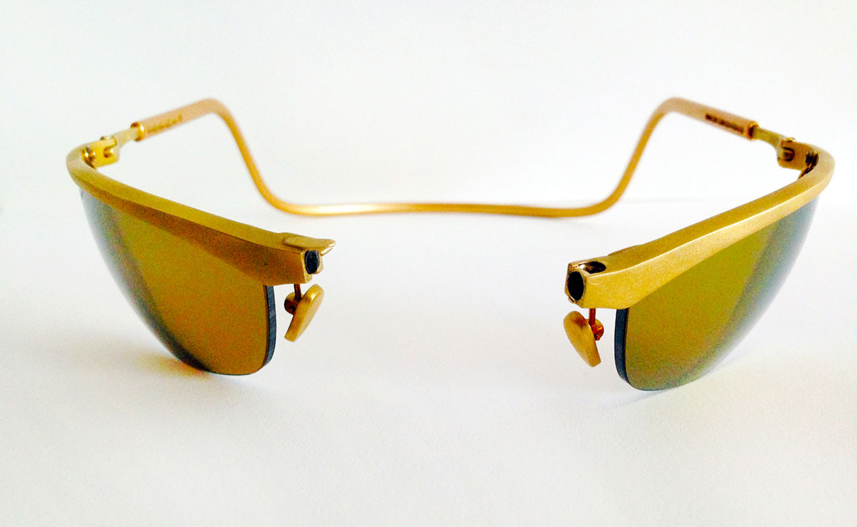Most Expensive Sunglasses Ever Made - 4. CliC Gold 18 Carat Gold Sport ($75,000)