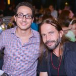 Sergio Vallin from Mana with a friend
