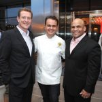 Four Seasons Hotel General Manager Simon Pettigrew, Edge Steak & Bar Executive chef Aaron Brooks, Four Seasons Marketing Director Tony Rodriguez 4