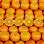 Oranges on farmer market in Paris, France