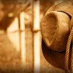 Western cowboy hat and lasso