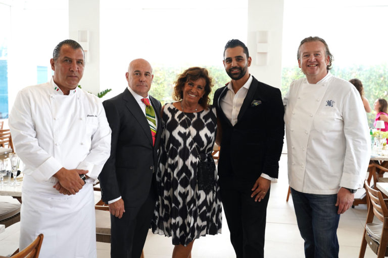 Chef Claudio Lobina, Michele Merlo, Tullia Gasparotto, Rishi Idnani & Chef Michael White