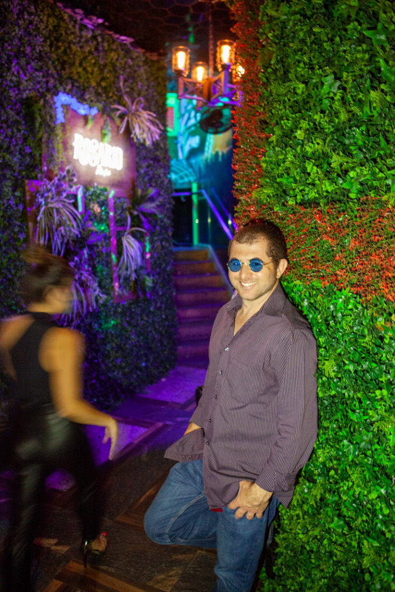 Ancafu welcomes his VIP guests to the exclusive invite-only launch party.