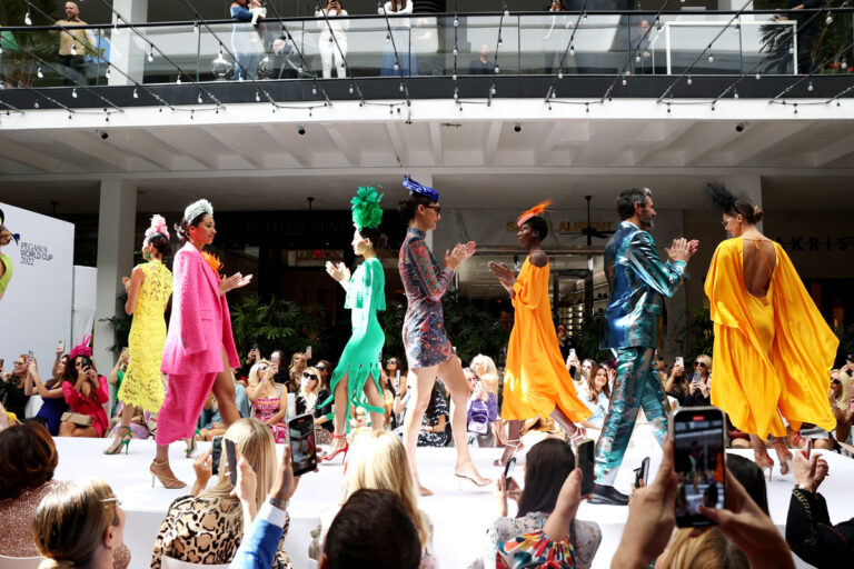 A variety of vibrant designs adorned the pop-up runway at Bal Harbour