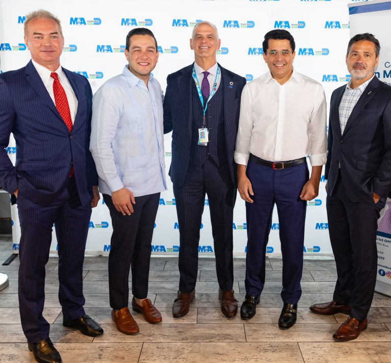 Jason Kycek, Commissioner Kevin Marino Cabrera, Ralph Cutié, Daniel Collado & Juan Carlos Liscano