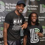 Udonis Haslem with one of our incredible BBBS Miami Bigs at the Big Talk event, where they discussed the importance of mental health and well-being