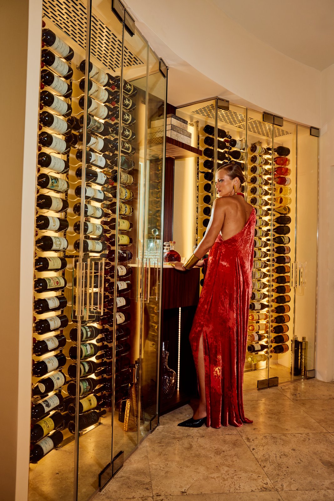 The Art of Living fashion editorial — Dress: SILVIA TCHERASSI, Jewelry: HAUS ARTIST LAB, Shoes: TOM FORD